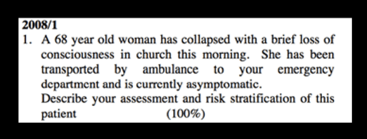 FACEM Fellowship Exam Question (2008)