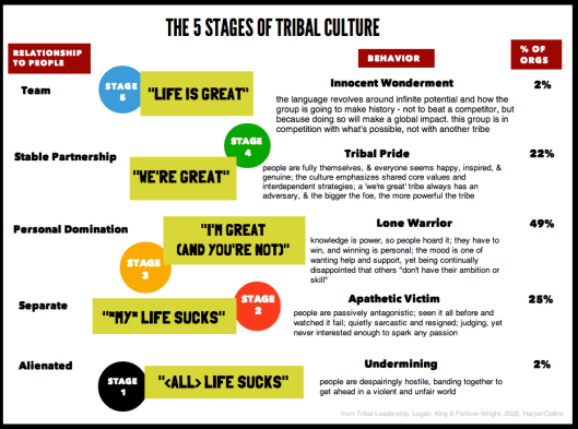 5 Levels of Team - Tribal Leadership